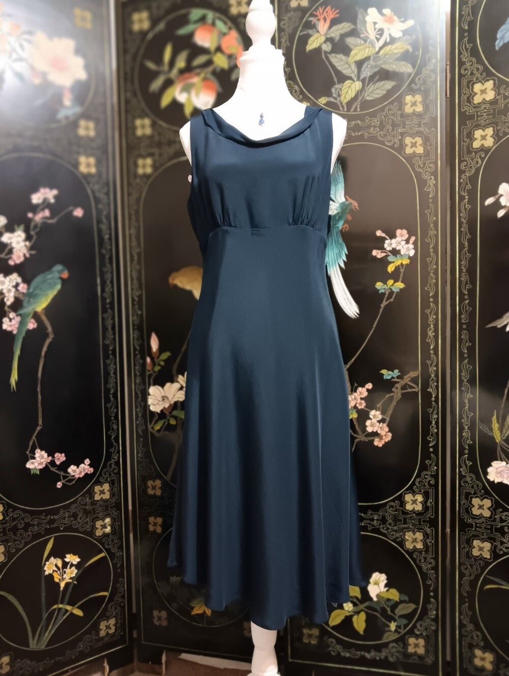 J. Crew Sleeveless Navy Blue Midi Dress